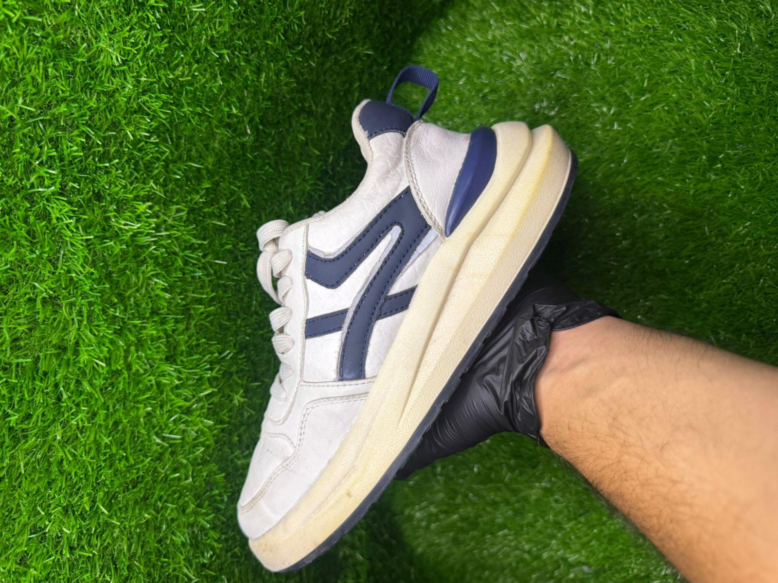 Zara Chunky Low-Top Trainers with Navy Contrast